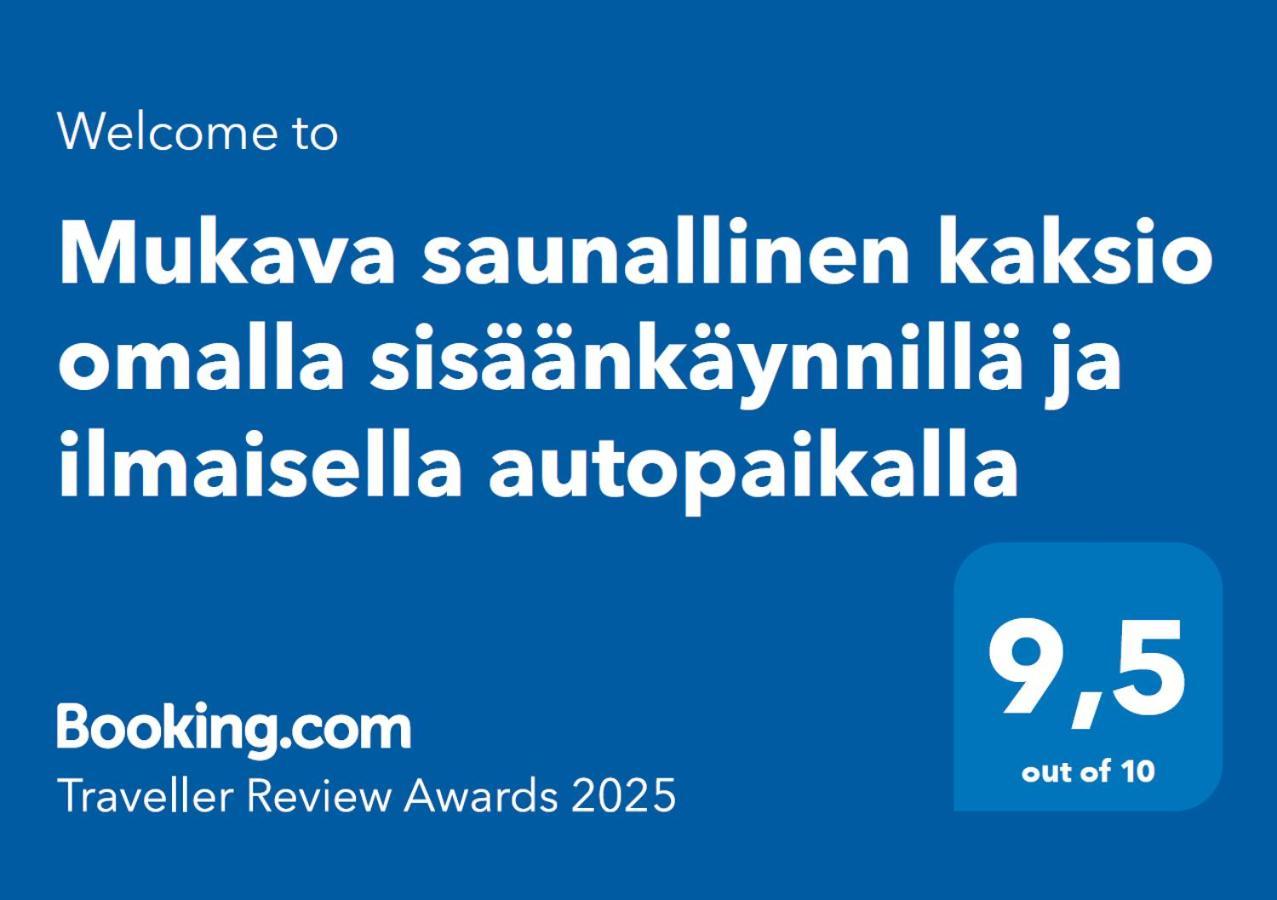 Mukava Saunallinen Kaksio Omalla Sisaeaenkaeynnillae Ja Ilmaisella Autopaikalla Kuopio Ngoại thất bức ảnh